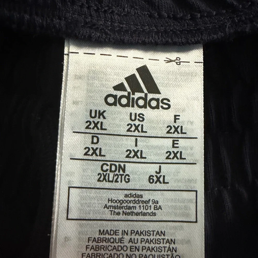Adidas Joggers Mens 2XL Navy‎ Blue Logo Graphic Elastic Waist Sweatpants 7180